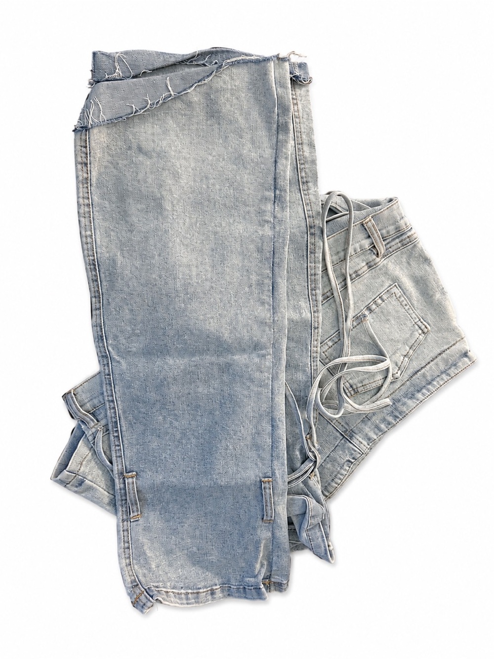 Light Wash Women’s Jeans - Includes matching thigh-high boot covers.